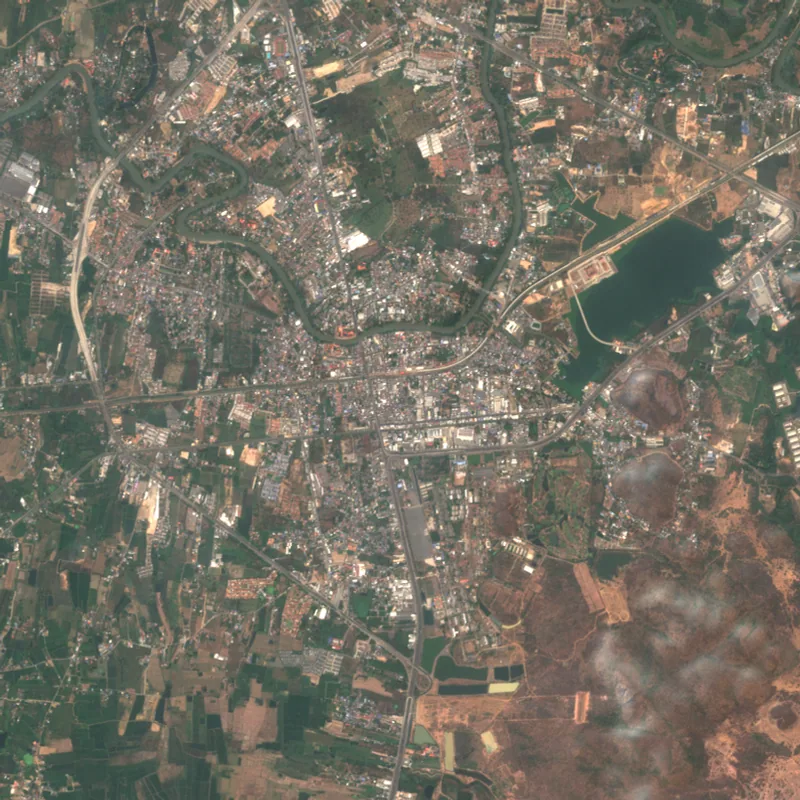 ภาพสีจริง Sentinel-2 ของสระบุรี Feb 15, 2024