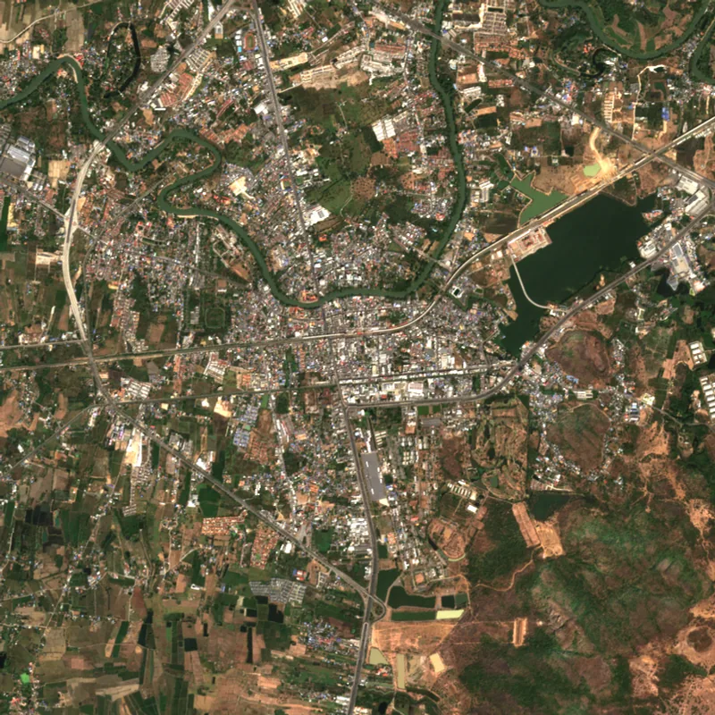 ภาพสีจริง Sentinel-2 ของสระบุรี Jan 15, 2025