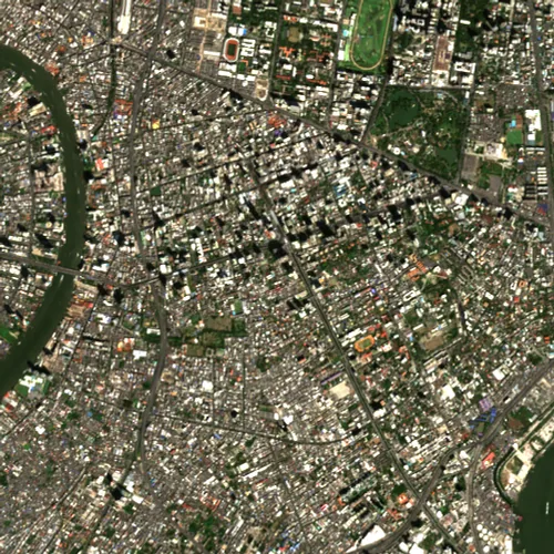 ภาพสีจริง Sentinel-2 ของสาทร กรุงเทพมหานคร Jan 27, 2017