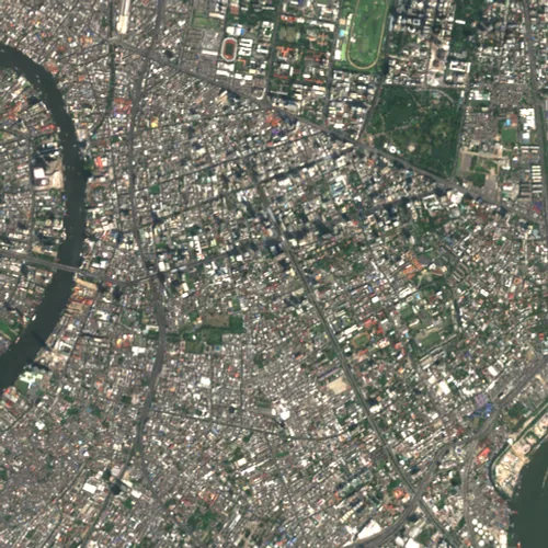 ภาพสีจริง Sentinel-2 ของสาทร กรุงเทพมหานคร Feb 6, 2018