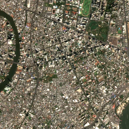 ภาพสีจริง Sentinel-2 ของสาทร กรุงเทพมหานคร Feb 5, 2021