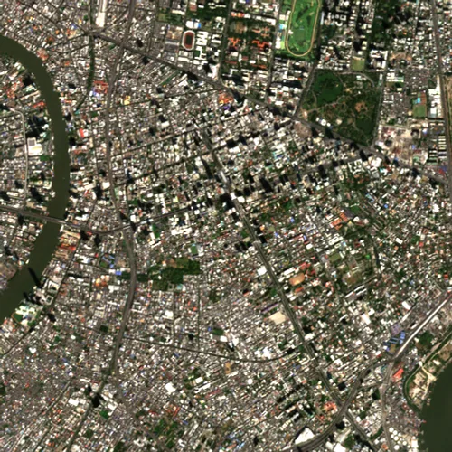 ภาพสีจริง Sentinel-2 ของสาทร กรุงเทพมหานคร Dec 12, 2021