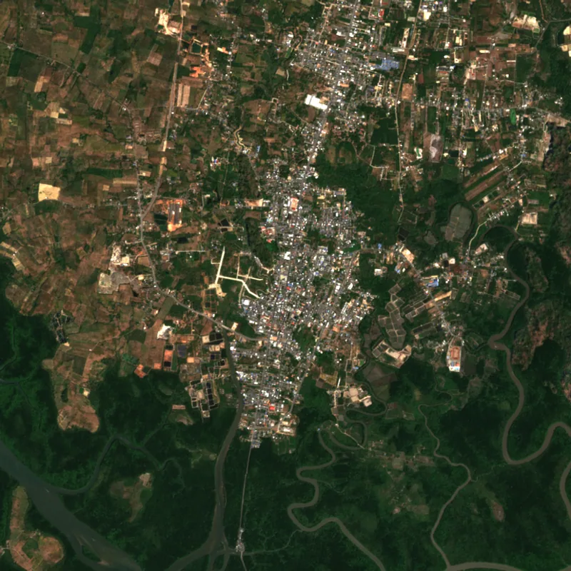 ภาพสีจริง Sentinel-2 ของสตูล Jan 27, 2020