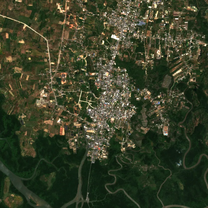 ภาพสีจริง Sentinel-2 ของสตูล Feb 15, 2021