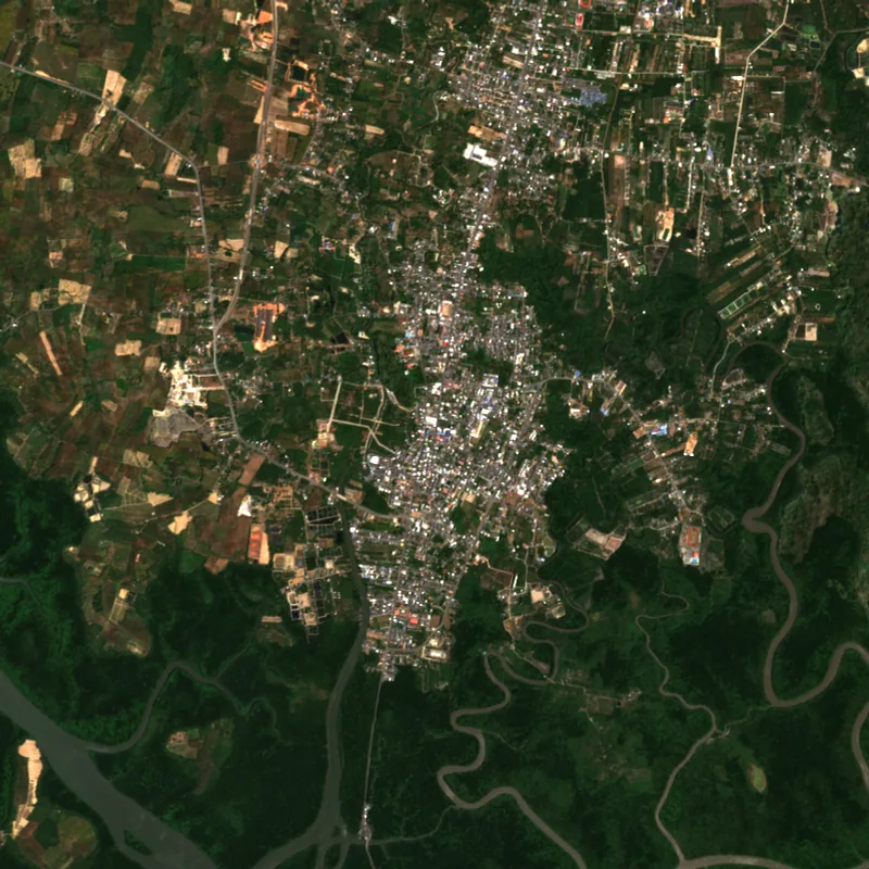 ภาพสีจริง Sentinel-2 ของสตูล Feb 14, 2025