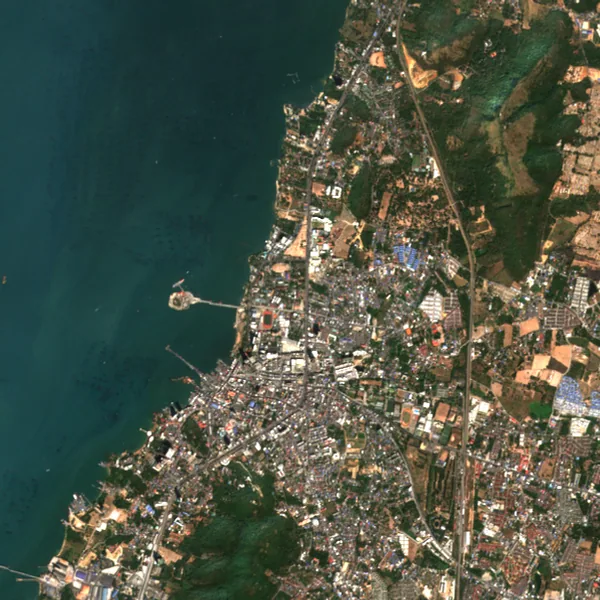 ภาพสีจริง Sentinel-2 ของศรีราชา ชลบุรี Dec 13, 2019