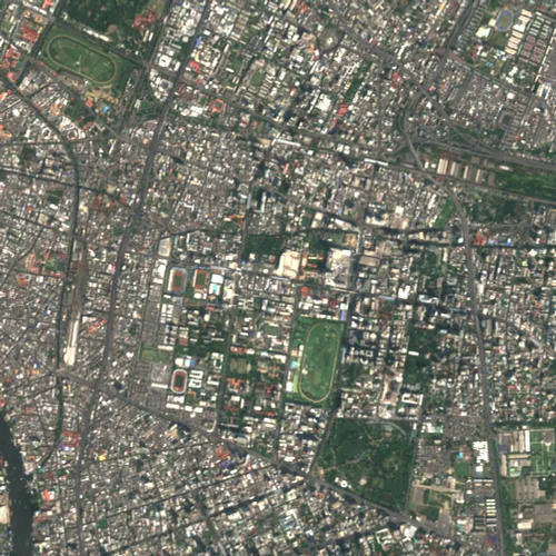 ภาพสีจริง Sentinel-2 ของสยาม กรุงเทพมหานคร Feb 6, 2018