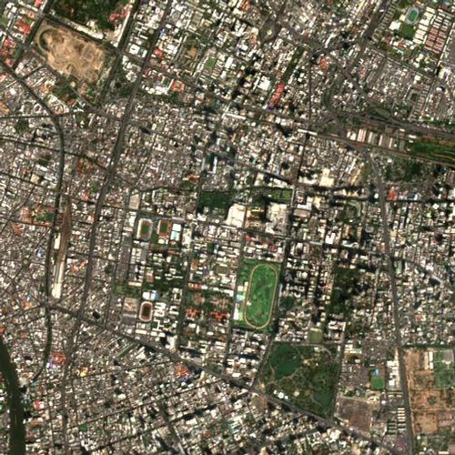 ภาพสีจริง Sentinel-2 ของสยาม กรุงเทพมหานคร Feb 5, 2021