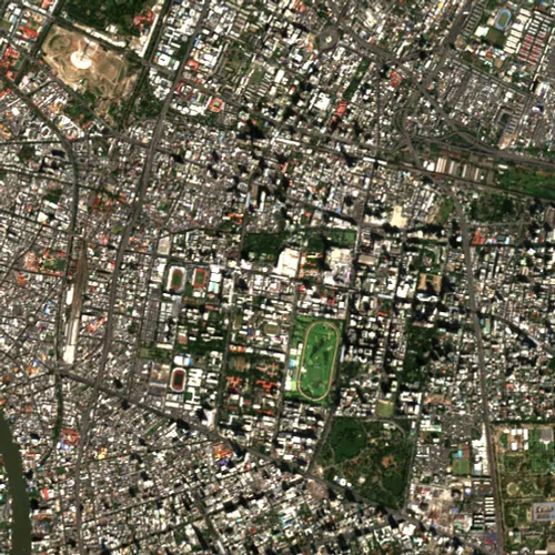 ภาพสีจริง Sentinel-2 ของสยาม กรุงเทพมหานคร Dec 12, 2021