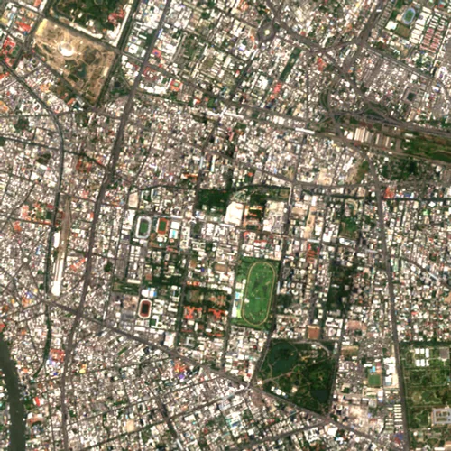 ภาพสีจริง Sentinel-2 ของสยาม กรุงเทพมหานคร Apr 21, 2023