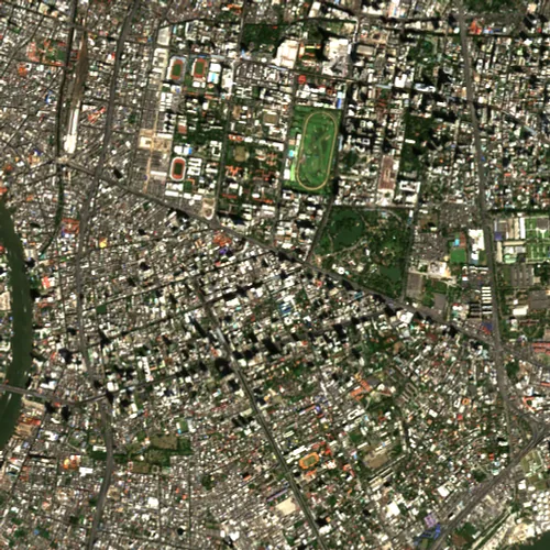 ภาพสีจริง Sentinel-2 ของสีลม กรุงเทพมหานคร Jan 27, 2017