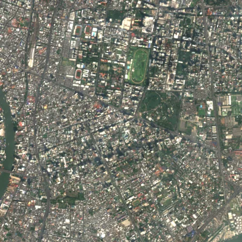 ภาพสีจริง Sentinel-2 ของสีลม กรุงเทพมหานคร Jan 17, 2018
