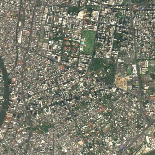 ภาพสีจริง Sentinel-2 ของสีลม กรุงเทพมหานคร Jan 27, 2019