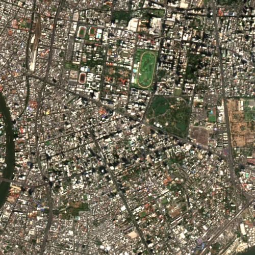 ภาพสีจริง Sentinel-2 ของสีลม กรุงเทพมหานคร Feb 5, 2021