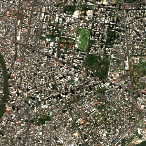 ภาพสีจริง Sentinel-2 ของสีลม กรุงเทพมหานคร Dec 12, 2021