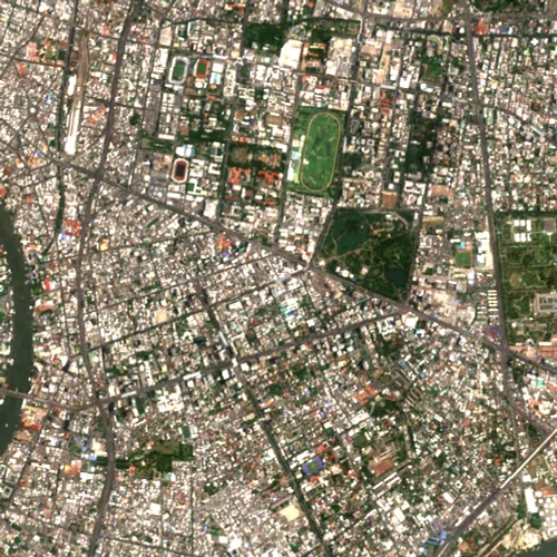 ภาพสีจริง Sentinel-2 ของสีลม กรุงเทพมหานคร Apr 21, 2023
