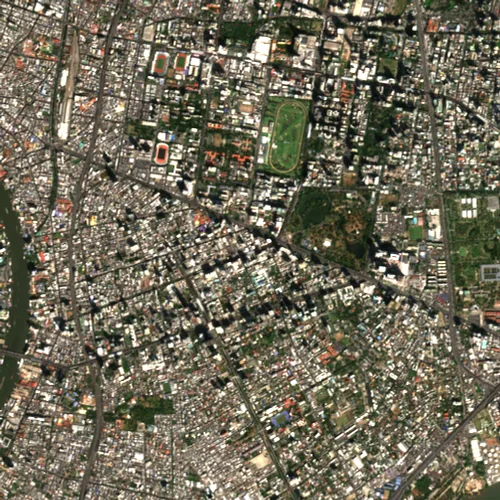 ภาพสีจริง Sentinel-2 ของสีลม กรุงเทพมหานคร Jan 15, 2025
