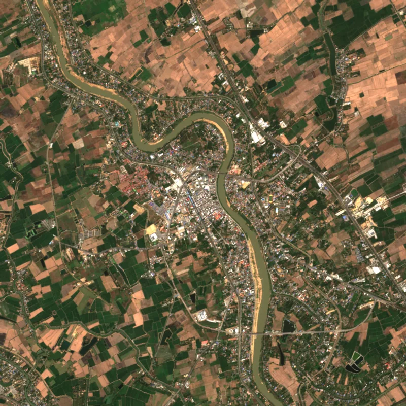 ภาพสีจริง Sentinel-2 ของสิงห์บุรี Feb 5, 2021