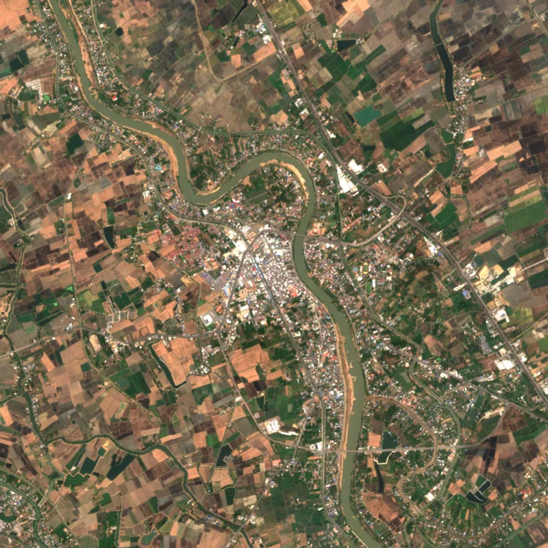 ภาพสีจริง Sentinel-2 ของสิงห์บุรี Apr 21, 2023