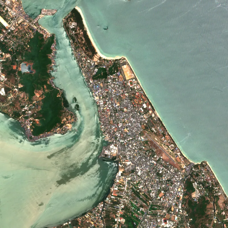 ภาพสีจริง Sentinel-2 ของสงขลา Mar 23, 2019