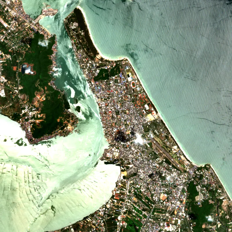 ภาพสีจริง Sentinel-2 ของสงขลา Apr 1, 2022