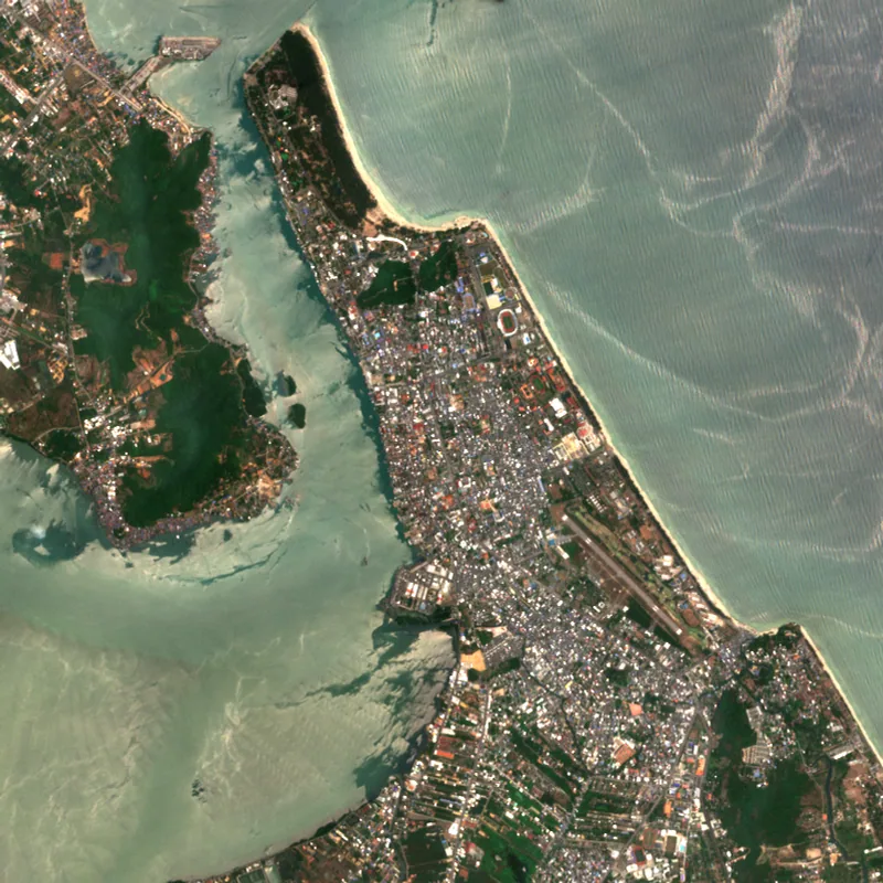 ภาพสีจริง Sentinel-2 ของสงขลา Apr 11, 2023