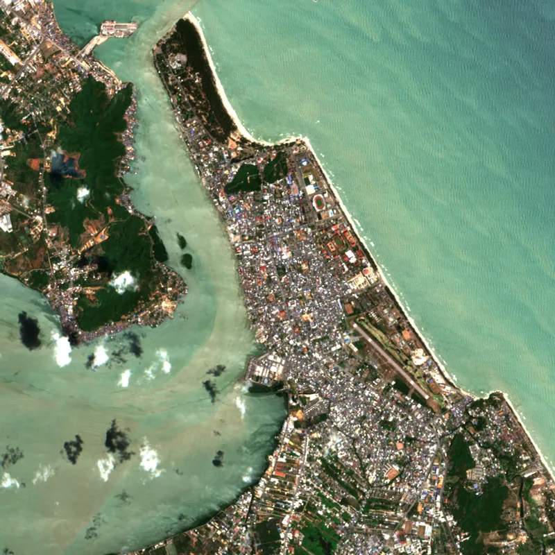 ภาพสีจริง Sentinel-2 ของสงขลา Feb 25, 2024