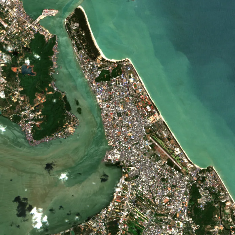 Latest Sentinel-2 image of Songkhla, 14 Feb 2025