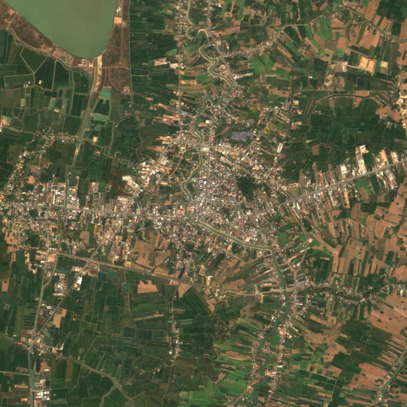 ภาพสีจริง Sentinel-2 ของสุโขทัย Feb 17, 2025