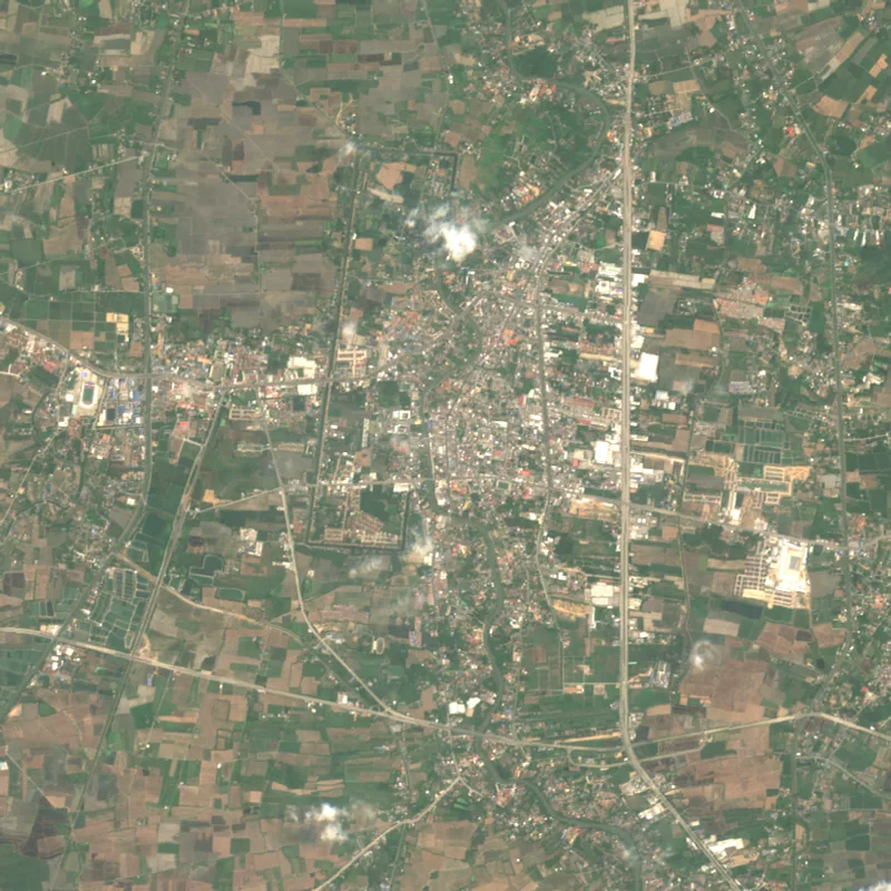 ภาพสีจริง Sentinel-2 ของสุพรรณบุรี Apr 27, 2017