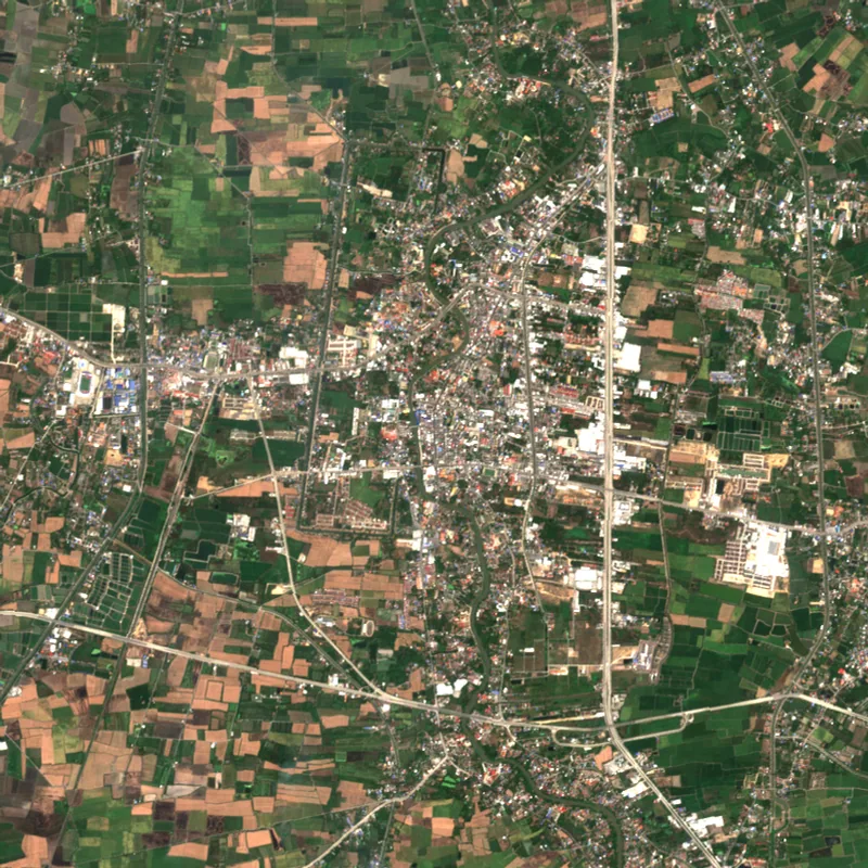 ภาพสีจริง Sentinel-2 ของสุพรรณบุรี Mar 18, 2018