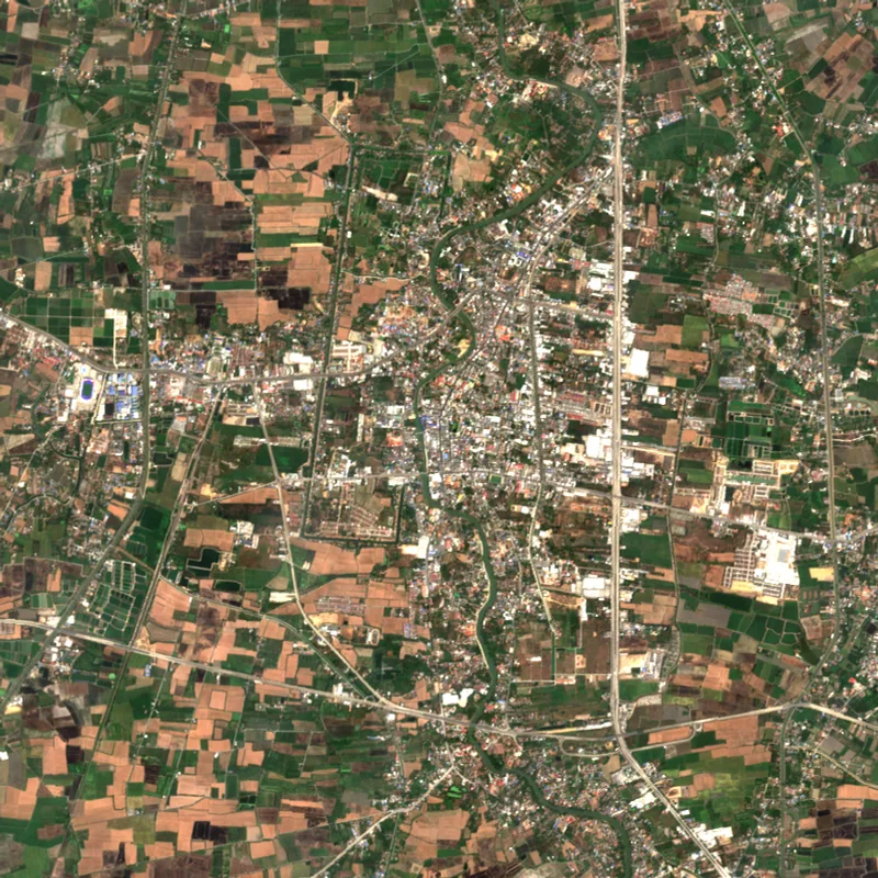 ภาพสีจริง Sentinel-2 ของสุพรรณบุรี Mar 13, 2019