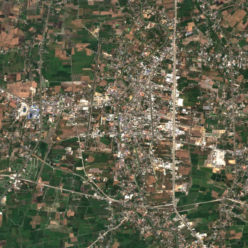 ภาพสีจริง Sentinel-2 ของสุพรรณบุรี Jan 27, 2020