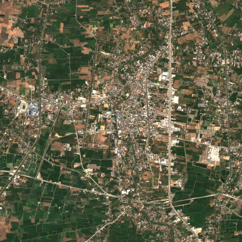 ภาพสีจริง Sentinel-2 ของสุพรรณบุรี Feb 5, 2021