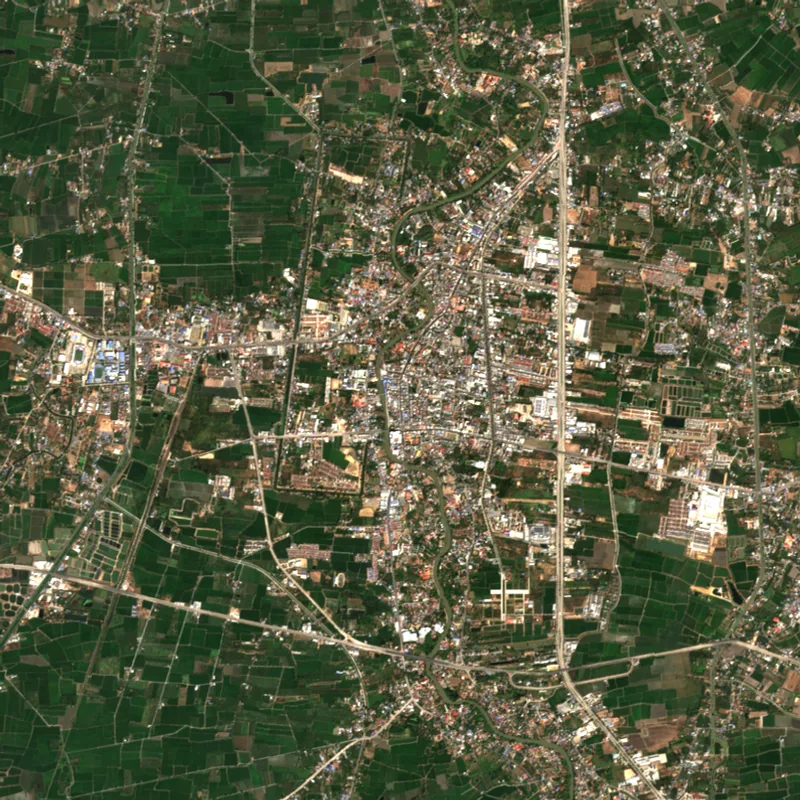 Latest Sentinel-2 image of Suphan Buri, 15 Jan 2025