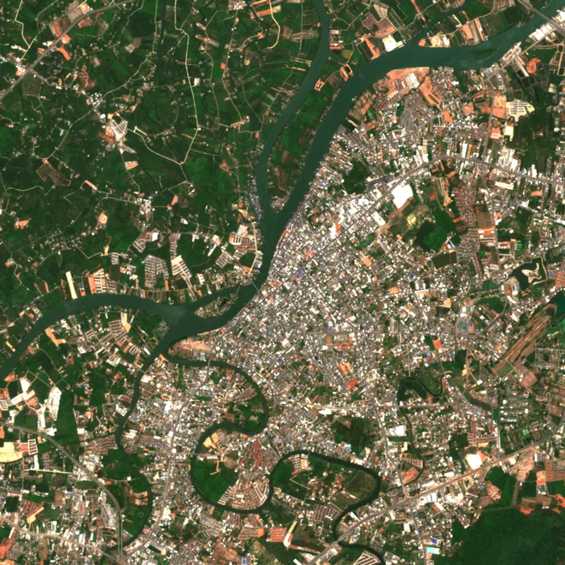 ภาพสีจริง Sentinel-2 ของสุราษฎร์ธานี Apr 6, 2023