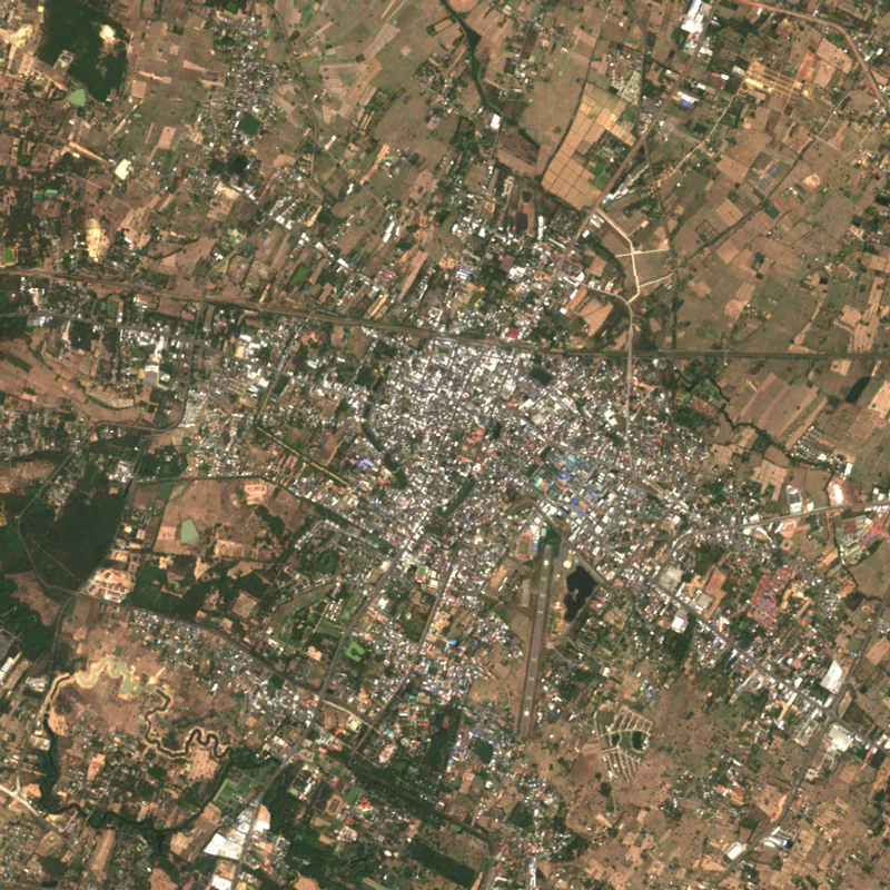 ภาพสีจริง Sentinel-2 ของสุรินทร์ Feb 13, 2017