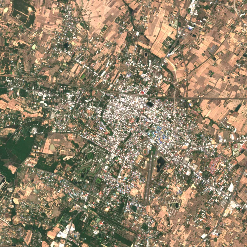 ภาพสีจริง Sentinel-2 ของสุรินทร์ Apr 29, 2019