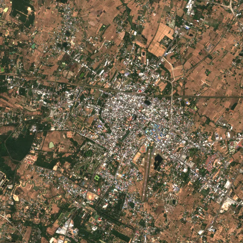 ภาพสีจริง Sentinel-2 ของสุรินทร์ Dec 10, 2019