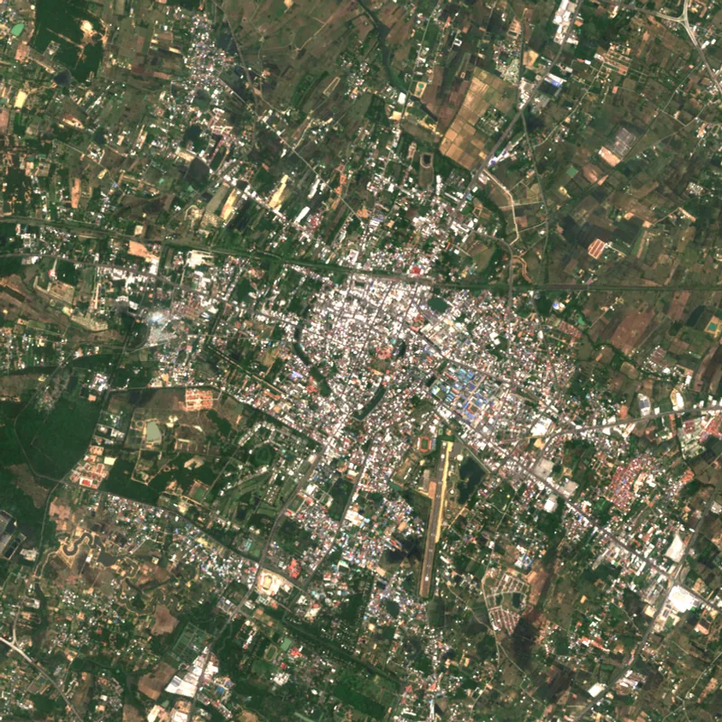 ภาพสีจริง Sentinel-2 ของสุรินทร์ Apr 13, 2022