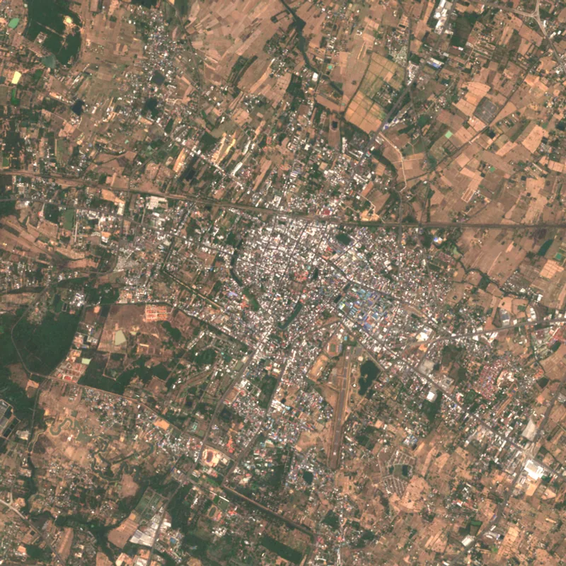 ภาพสีจริง Sentinel-2 ของสุรินทร์ Mar 9, 2023