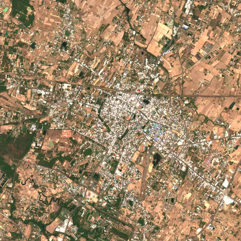 ภาพสีจริง Sentinel-2 ของสุรินทร์ Apr 27, 2024