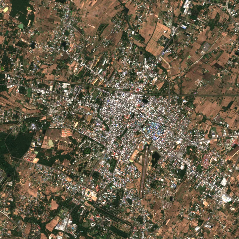 ภาพสีจริง Sentinel-2 ของสุรินทร์ Dec 18, 2024