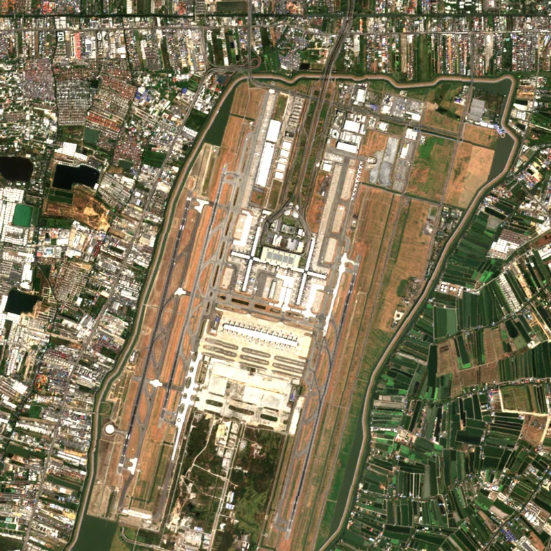 Latest Sentinel-2 image of Suvarnabhumi Airport, Samut Prakan, 15 Jan 2025