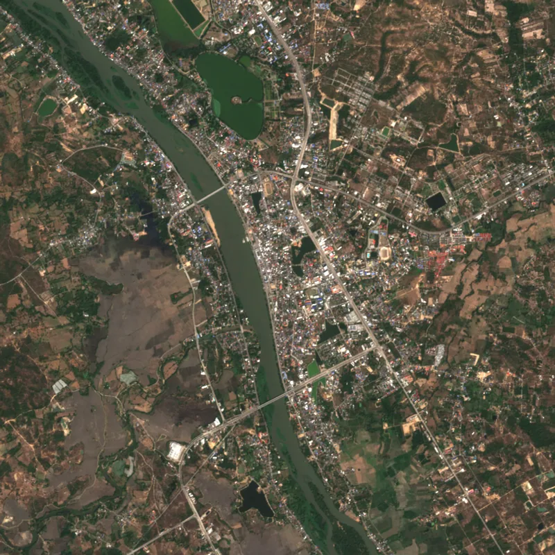 ภาพสีจริง Sentinel-2 ของตาก Feb 8, 2024