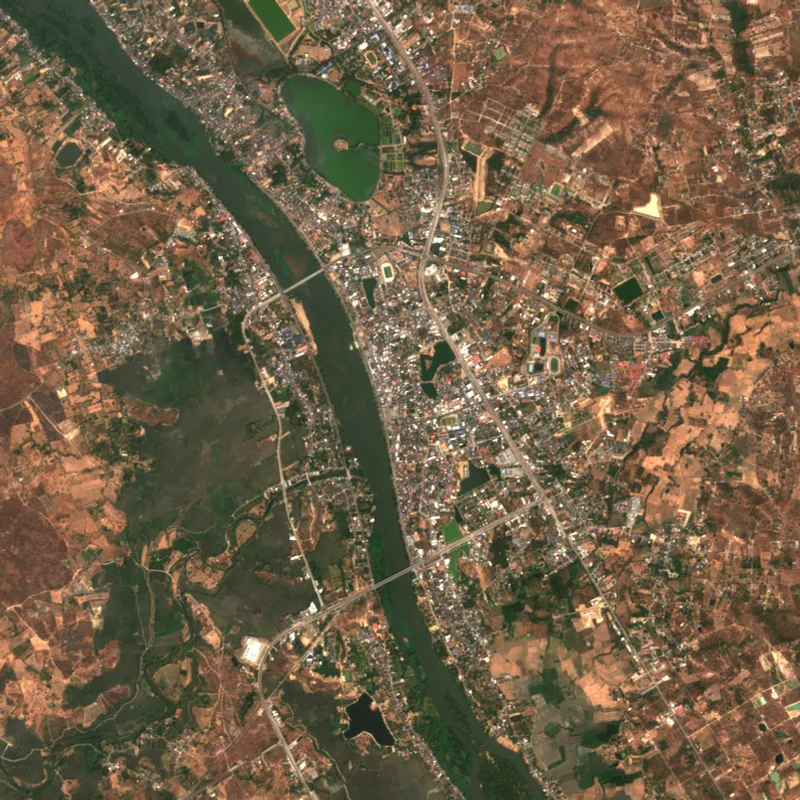 ภาพสีจริง Sentinel-2 ของตาก Feb 17, 2025