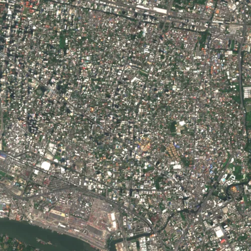 ภาพสีจริง Sentinel-2 ของทองหล่อ กรุงเทพมหานคร Feb 6, 2018