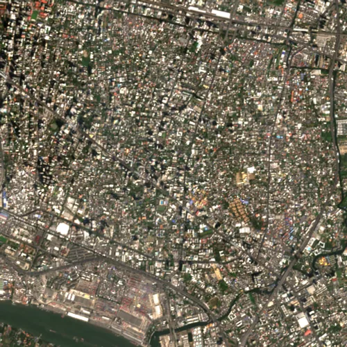 ภาพสีจริง Sentinel-2 ของทองหล่อ กรุงเทพมหานคร Feb 5, 2021