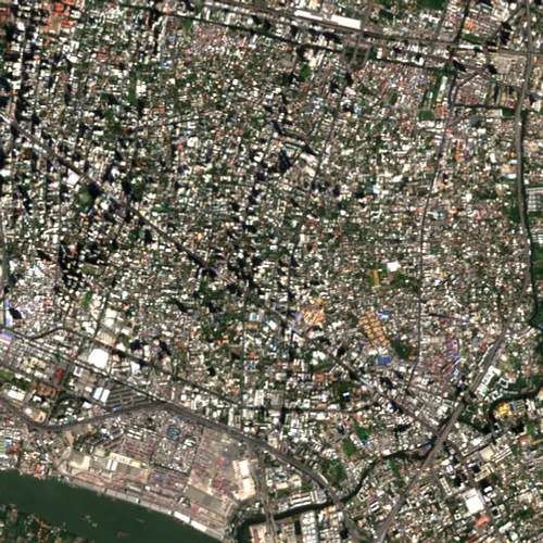 ภาพสีจริง Sentinel-2 ของทองหล่อ กรุงเทพมหานคร Dec 27, 2023