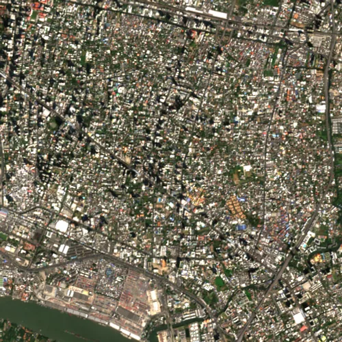 ภาพสีจริง Sentinel-2 ของทองหล่อ กรุงเทพมหานคร Jan 15, 2025